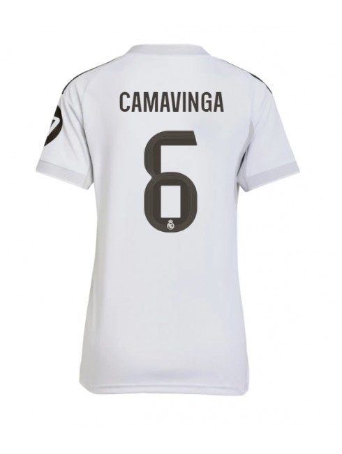 Real Madrid Eduardo Camavinga #6 Heimtrikot für Frauen 2025-26 Kurzarm Real Madrid Eduardo Camavinga #6 Heimtrikot für Frauen 2025-26 Kurzarm